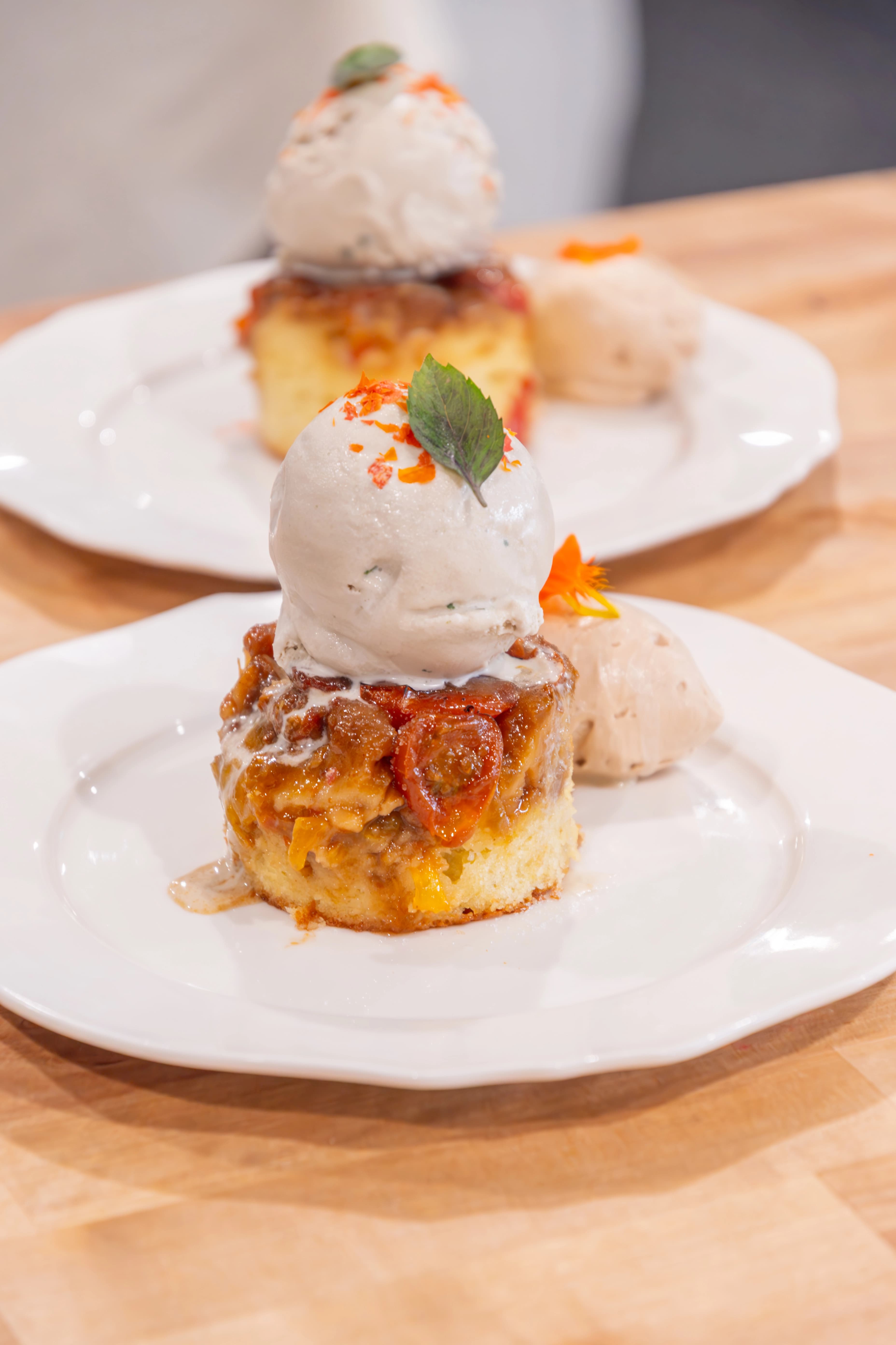 Dessert with ice cream